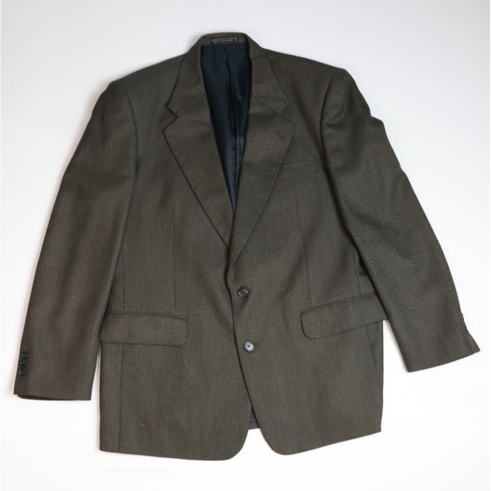 di Marabelli Mens Two Piece Pant Suit Set Lined Brown/Beige 34x29.5